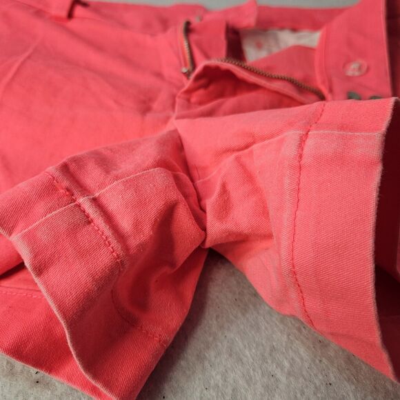 A.N.A Twill Neon Hot Pink Shorts Sz 12 Chinos Slit Pockets - Picture 6 of 6